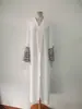 Yiduo Novo Cardigã Bordado Elegante Vestido com Bordado Geométrico e Franjas 24763 Mangas Longas