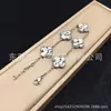 Versão High-End de 15mm do Clássico Bracelete de Trevo de Quatro Folhas para Mulheres, Joia Empilhável Colorida de Madrepérola Banhada a Ouro 18K de Luxo Leve com um Toque de Alta Qualidade