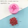 Molde de Silicona de Flor de Rosa de Tres Puntos Tridimensional Herramienta para Hornear Chocolate Mousse Pastel Yeso Aromaterapia Vela