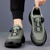 Tenis para Hombre, Transpirables y Ligeros, Tenis con Botón Giratorio, Zapatos de Senderismo para Hombre Modernos y a la Moda, Zapatos de Papá con Suela Suave