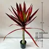 Árbol de Sangre de Dragón Simulada para Interiores, Grande, de Pie, Planta Verde Artificial, Decoración de Paisajismo para Escaparate de Centro Comercial, Decoración de Bonsái de Agave