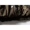 Crowd City Jaqueta de Algodão com Gola Alta e Gola de Pelo High-End Retro para Homens e Mulheres Inverno Quente Casual Solta Y614