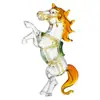 Decoração de Casa Zibo Vidro Animal Colorido Decoração de Carrossel Figura de Cavalo Artesanato de Cristal Ornamento Produto Transfronteiriço