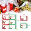 Adesivos de selagem de presentes com tema de Natal de desenho animado Papai Noel, renas, pinguim Decoração de etiqueta de nome de presente