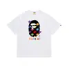 Fornecimento Atacadista Transfronteiriço de Marca Tendência de Comércio Exterior Algodão Puro Bape Cabeça de Macaco Tubarão Manga Curta Tubarão Macaco Camiseta