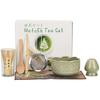 Flor de Cerezo Japones Matcha Cerámica Tazón Juego de Té Accesorios para Ceremonia del Té Juego de Herramientas Batidor de Té Cepillo de Bambú para Matcha Baimenli