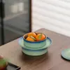 Produtos Culturais e Criativos Guochao: Prato de Frutas da Cidade Proibida e Templo do Céu, Cerâmica Doméstica para Mesa de Chá da Sala de Estar Prato de Frutas Secas, Presente de Inauguração, Presente de Ano Novo
