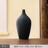 Ornamento de Vaso Pequeno Preto Retrô Inspirado em Zen, Arranjo de Flores Hidropônicas Cerâmico para Mesa de Sala de Estar Estilo Chinês, Decoração de Buquê de Flores Secas