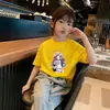 Camiseta de Manga Corta de Algodón Puro para Niñas Ropa de Verano Dulce Nuevo Estilo Top Delgado Elegante para Niñas Pequeñas y Medianas y Bebés Camiseta de Moda Genial para Niñas