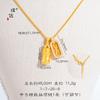 Colar de ouro banhado a cobre do mesmo estilo de Wei Xue Pingente de diamante Pixiu Cadeia de clavícula de luxo leve empilhada para namorada