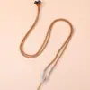 Cuerda de maíz enrollada collar de cuentas doradas cuerda diy tejido a mano joyería colgante de juego cultural cuerda de cuentas ajustable
