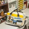 Maleta de Viaje con Rayas Lindas Dopamine para Regreso a Clases, Bolsa de Viaje de Gran Capacidad para Viajes Cortos, Bolso de Mano Cruzado, Bolsa de Gimnasio para Niñas