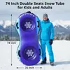 Anillo de Esquí Inflable Engrosado Resistente al Desgaste PVC Juguete de Esquí para Adultos al Aire Libre Trineo de Esquí de Doble Funda Engrosado de 0.55 mm