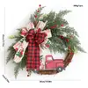 Corona de Navidad de 50 cm Decoraciones Navideñas Enredadera de Navidad de 2.7 m Decoración de Puerta Colgante de Puerta Colgante de Pared Círculo de Navidad de 60 cm