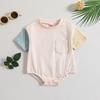 Comercio Exterior Europa y Estados Unidos Ropa Infantil Verano Nuevo Mameluco de Manga Corta Ropa Triangular Multicolor Ropa para Gatear