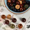 Cuentas Sueltas de Madera de Arce, Cuentas Redondas de Madera Maciza, Cuentas de Madera en Forma de Barril, Varios Estilos de Cuentas de Madera, Pulseras y Collares Hechos a Mano para DIY al por Mayor