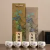 Xícara de chá de cerâmica estilo chinês para sala de estar, xícara para convidados, xícara para degustação de chá, adequada para reuniões anuais, negócios, hotéis, bancos e como presente para estrangeiros