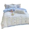 Conjunto Lavável de Quatro Peças com Borda Larga Estampado Conjunto de Capa de Edredom Individual/Casal, Compra em Grupo, Atacado de Fábrica, Dropshipping, Estilo Renda