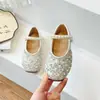 Zapatos para Niña Estilo Nuevo Primavera y Otoño 2026 Zapatos de Cuero de Princesa para Niños Zapatos de Cristal para Niñas Zapatos de Baile Elegantes para Niños Mayores