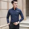 Camisa Estilo Hong Kong Primavera y Verano para Hombre Manga Larga Estilo Coreano Corte Ajustado Casual de Marca de Moda Juvenil Camisa de Moda Trendy Trendy
