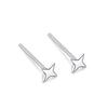 Colección 30 S999 Plata Fina Palito para Oreja de Plata Arete de Plata Bola Coreana Estrella Arete Pequeño Agujeros en las Orejas de Mujer Aguja para Oreja