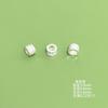 Plata Pura 999 Cuentas Espaciadoras Patrón de Nube Vintage Accesorios para Joyería Cuentas para Tejer Pulseras DIY Cuentas Barril Cuentas talladas Crystal