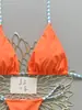 2026 Bikini de Color Sólido con Lazo Transfronterizo Europeo y Americano Nuevo de Aliexpress Traje de Baño Sexy de Dos Piezas Venta al por Mayor desde el Fabricante