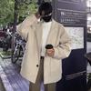 Ole selección estricta otoño nuevo diseño bolsillo grande cuello de solapa de un solo botón chaqueta para hombre y mujer talla grande abrigo de lana chaqueta