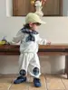 Conjunto de Dos Piezas Estilo Coreano para Primavera y Otoño para Bebés y Niños Pequeños, Elegante Conjunto de Sudadera y Pantalón de Chándal para Niños y Niñas, Ropa de Primavera Moderna para Niños