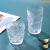 Taza de vidrio creativa con alto valor estético, adecuada para uso doméstico, taza de leche, taza glaciar con diseño de árbol, taza para café y cerveza