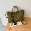 Estilo Coreano Sencillo Retro Textura Tejida Textura Mate Bolso Tote para Mujer Gran Capacidad Versátil para Viajes Diarios Bolso de Hombro Único Bolso Casual