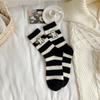 Calcetines de terciopelo australiano engrosados de otoño e invierno, nuevo diseño de dibujos animados, calcetines infantiles lindos, dulces, cálidos, de tubo largo, con bordado, para dormir, Zhuji