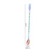 Acero Inoxidable 304 Mango Largo Cuchara de Bar Doble Cuchara Mezcladora de Cócteles Cuchara Mezcladora de Bar Cuchara para Hielo de Doble Uso para Té con Leche Cuchara de Bar