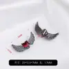 Paquete de Oro de 14k Set Negro Pistola Colgante de Perla de Circonita Roja Pulsera de Cristal Hecha a Mano DIY Accesorios para Pulsera y Collar Material