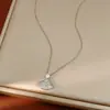 Collar en forma de abanico de nácar con goteo de aceite de circonita, cadena para la clavícula de nicho de lujo ligero de alta gama, simple y elegante, accesorio versátil para el día a día