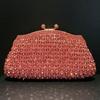 Bolsa de mão para jantar de metal oco com diamantes incrustados à mão transfronteiriça Nova bolsa de mão com diamantes completos estilo europeu e americano Nova bolsa de mão