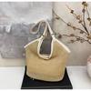Bolso Tejido Casual para Mujer 2025 Nueva Moda Trendy Retro Bolso Tote Bolso de Paja Versátil Gran Capacidad Bolso de Hombro