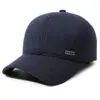 Novo Chapéu de Algodão Quente de Inverno para Homens de Meia-idade, Boné de Baseball com Proteção para as Orelhas, Chapéu Casual de Lã Espessa com Bico de Pato para Uso ao Ar Livre