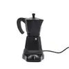 Cafetera Moka Eléctrica de Aluminio Transfronteriza Estilo Italiano Estilo Europeo Cafetera Doméstica Rápida y Conveniente Cafetera Eléctrica