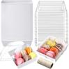 Venta caliente transfronteriza caja de embalaje transparente para sándwich para hornear caja para pastel de postre caja para snow Mei Niang embalaje multicapa para llevar