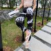 Calças de Algodão e Seda Femininas de Verão Estilo Coreano Largas Versáteis Tendência Calças Casuais Wide-leg Roupa Externa Bloomers Calças de Algodão Artificial