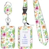 Soporte para Tarjetas con Estampado de Mármol Flores Hojas de Verano Otoño Pintado a Mano Hebilla de Extracción Fácil Correa para Teléfono Móvil Soporte para Tarjetas Push