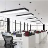 Tira de luz LED, ultrabrillante, para techo de tubo cuadrado de aluminio de oficina, tira de luz para aula, barbería, luz colgante comercial, hierro