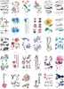 Fábrica de pegatinas de tatuaje al por mayor pegatinas de tatuaje pequeñas y frescas letras en inglés pegatinas de tatuaje geométricas papel de tatuaje de dibujos animados lindos