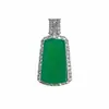 Collar Colgante Cuadrado de Circonita de Plata de Ley S925 para Mujer, Nuevo Estilo Chino Colgante Hueco de Ágata Natural de Abeja Cadena para Clavícula