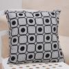 Precio Especial de Fabricante Cojín Transfronterizo Imitación Lino Funda de Cojín Negro Gris Moda Simple Funda de Almohada para Sofá