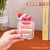Nueva Caja de Arte para Uñas Personalizada Exquisita Cartón de Alta Gama Pequeña Transparente Caja de Almacenamiento para Uñas Portátil a Prueba de Humedad y Polvo Venta al por Mayor