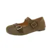 Novedad Otoño 2026 Hebilla de Cinturón Estilo Retro Zapatos Planos Dulces y Frescos Moda Zapatos Mary Jane de Suela Suave y Poco Profundos para Mujer