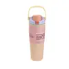 Vaso térmico transfronterizo estilo Owala, acero inoxidable 304, botella de agua deportiva portátil, vaso para beber de doble uso