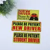 Será que um estagiário reflexivo novato na estrada com placa magnética motorista mulher dirigindo dicas magnéticas fortes reflexivas em inglês